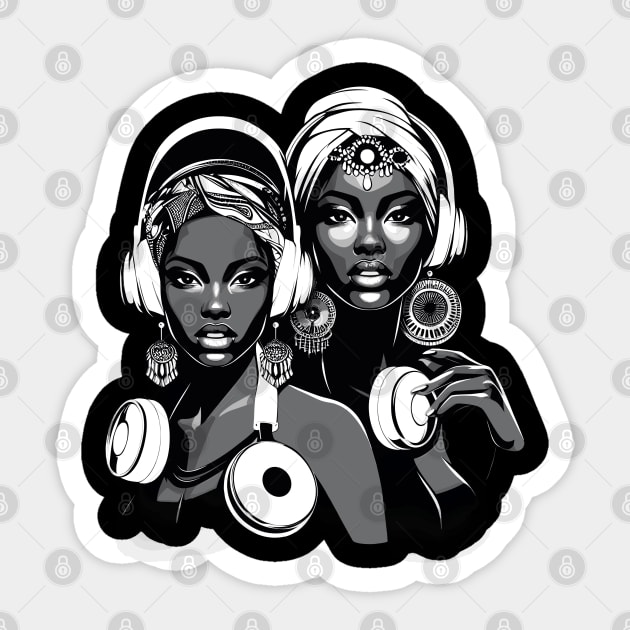 Afrocentric Women Music Sticker by Graceful Designs